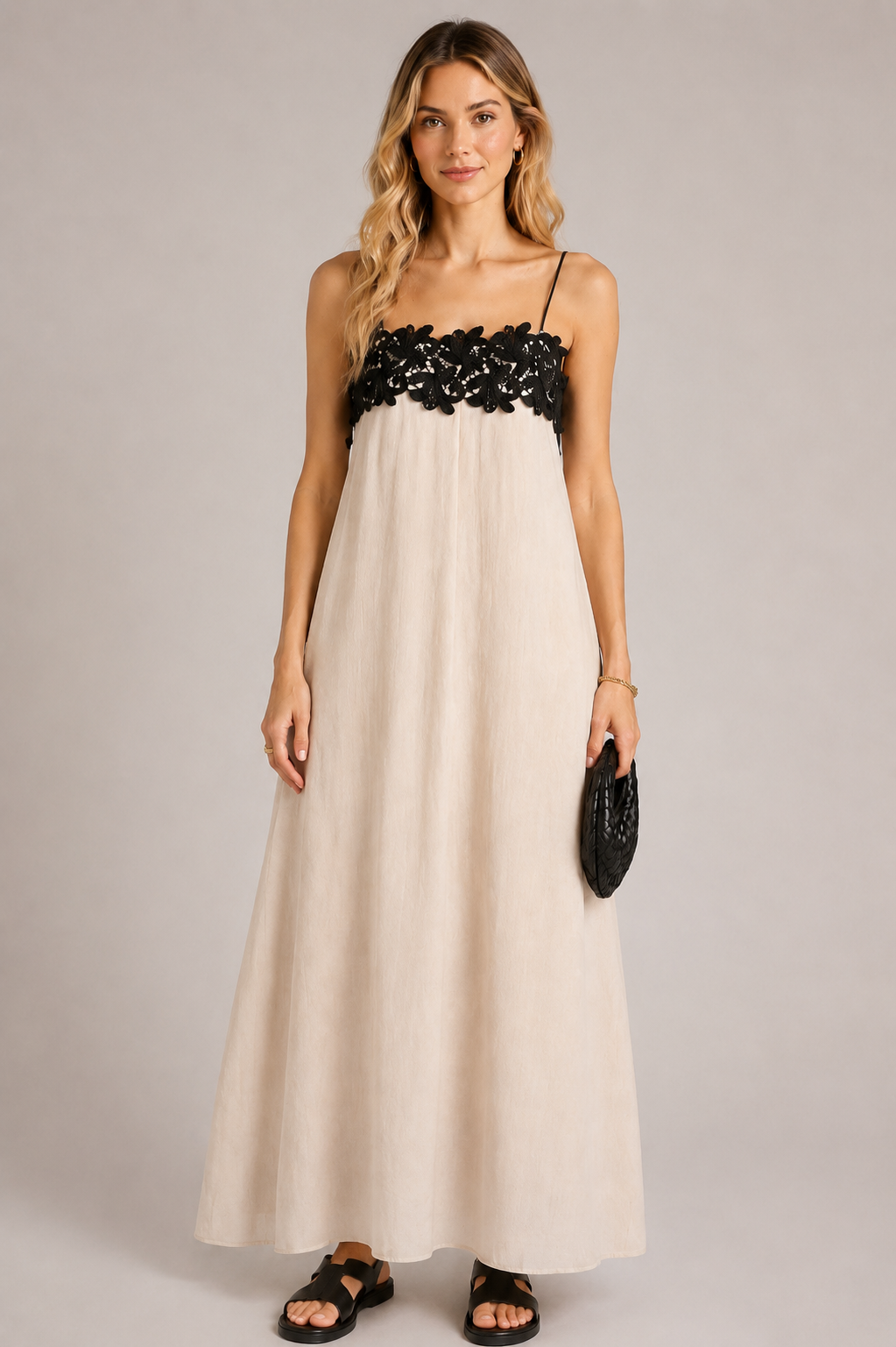 ELENA / LACE BLOOM MAXI DRESS